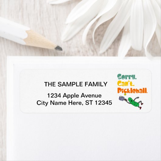 Pickleおもしろい Sorry Can't Pickleball ラベル (インサイチュ)