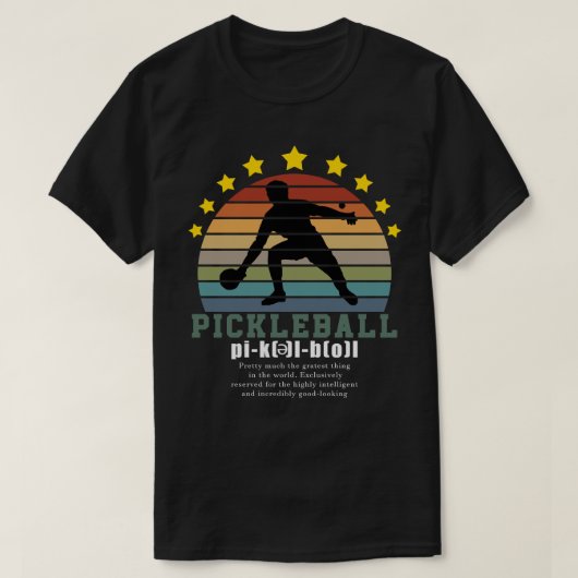 Pickle Ballチームおもしろい、Pickle Ballの定義 Tシャツ (デザイン正面)