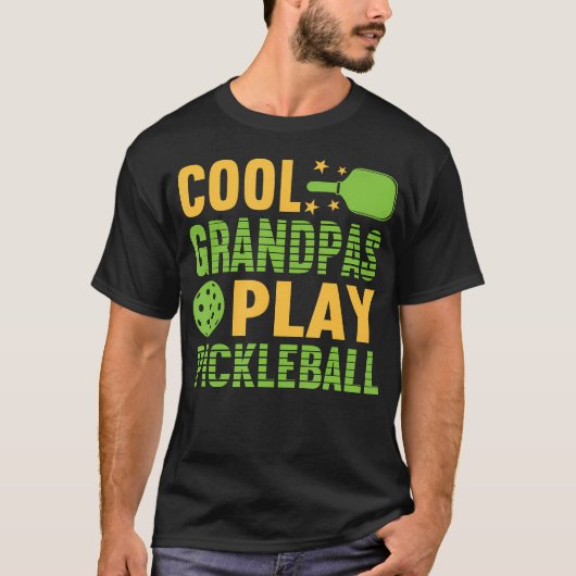 Pickle Ball Cool Grandpas Play Pickleball Pickleba Tシャツ (正面)
