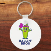 Pickle Ballin' Bros – ギフトの友人、兄弟、または キーホルダー (正面)