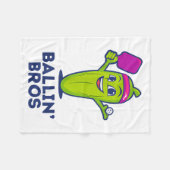 Pickle Ballin' Bros – ギフトの友人、兄弟、または フリースブランケット (正面(横))