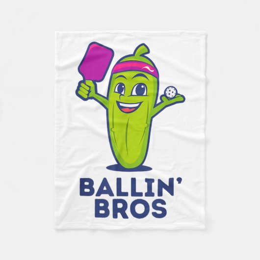 Pickle Ballin' Bros – ギフトの友人、兄弟、または フリースブランケット (正面)