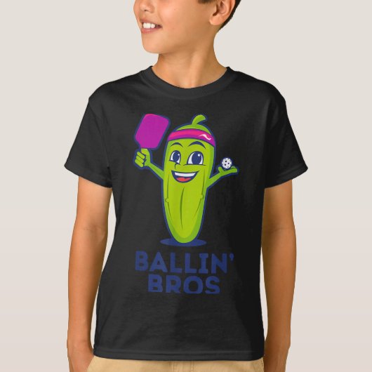 Pickle Ballin' Bros – ギフトの友人、兄弟、または Tシャツ (正面)
