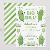 Pickle Big Dill Party Birthday 招待状 (正面/裏面)