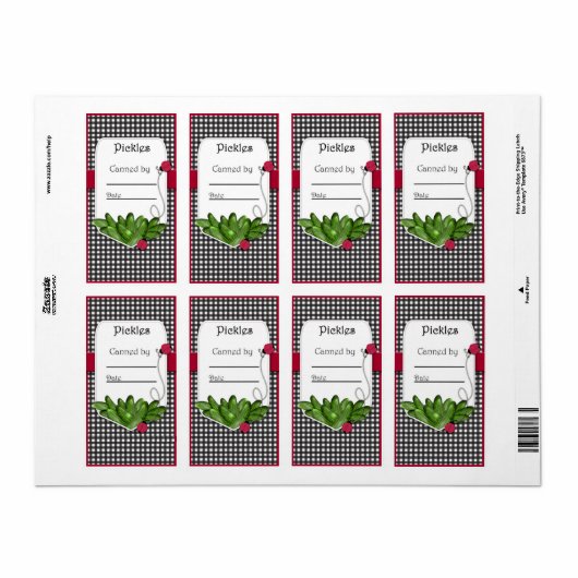 Pickle Canning Jarラベル ラベル (フルシート)