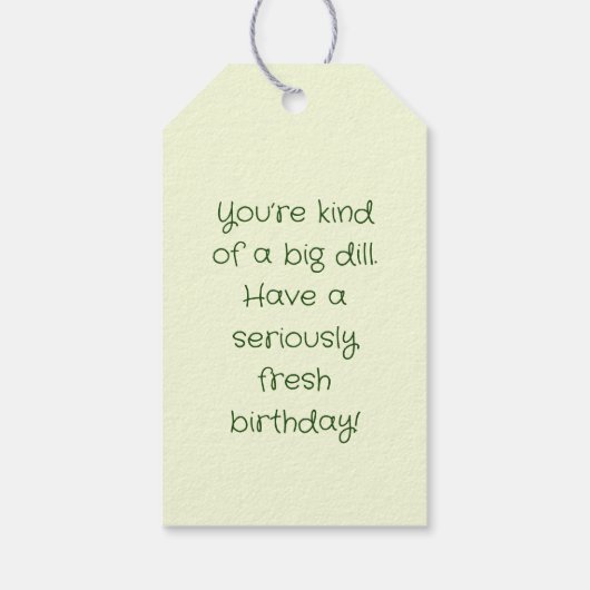 Pickle & Fresh Collection ギフトタグ (裏面)