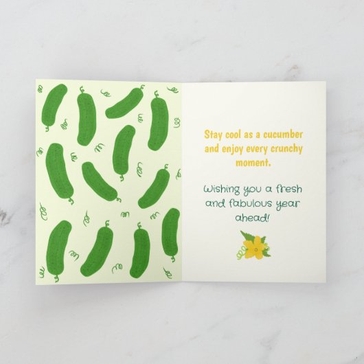 Pickle & Fresh Collection Birthday カード (内部)