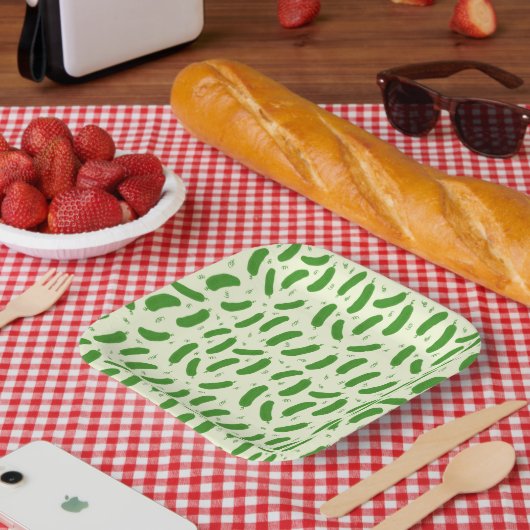 Pickle & Fresh Collection patterned ペーパープレート (ピクニック)
