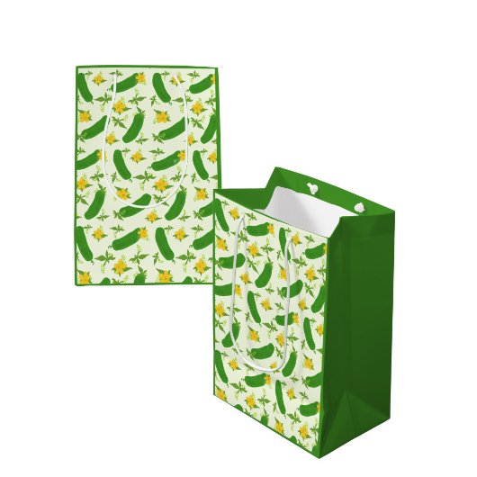 Pickle & Fresh Collection patterned ミディアムペーパーバッグ