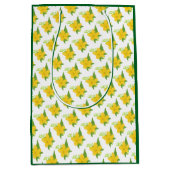 Pickle & Fresh Collection patterned floral ミディアムペーパーバッグ (正面)