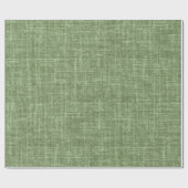 Pickle Green Linen ラッピングペーパー (フラット)
