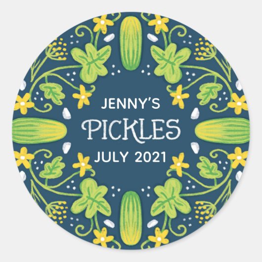 Pickle jarラベル ラウンドシール (正面)