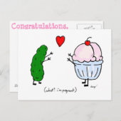 Pickle Loves Ice Creamおめでとうがき ポストカード (正面/裏面)