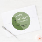 Pickle me Happy baby shower ラウンドシール (封筒)
