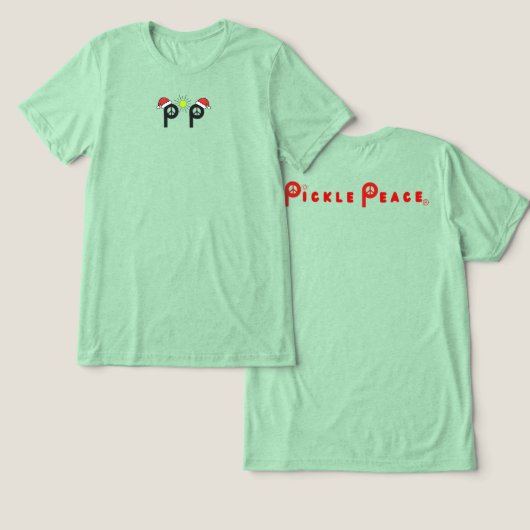 pickle peace Christmas t shirt トライブレンドＴシャツ (デザイン正面&裏面)