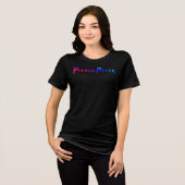 Pickle Peace Plain Rainbow トライブレンドＴシャツ (正面全面)