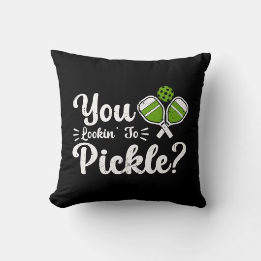 Pickle Pickleball Playerを探おもしろいす クッション (正面)