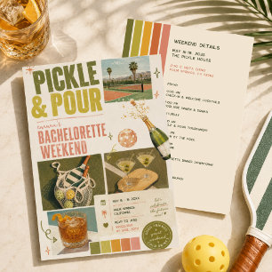 Pickle & Pour レトロピクルボール・バチェラー・パーティ 招待状
