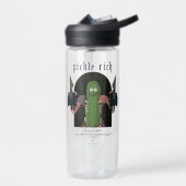 Pickle Rick – 私は科学者の引用文グラフィック ウォーターボトル (左面)