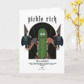 Pickle Rick – 私は科学者の引用文グラフィック カード (黄色い花)