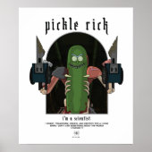 Pickle Rick – 私は科学者の引用文グラフィック ポスター (正面)