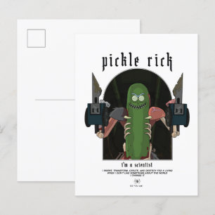 Pickle Rick – 私は科学者の引用文グラフィック ポストカード