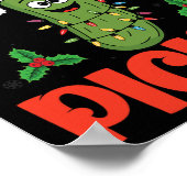 Pickle Santa Hatクリスマスライト – 私はクリスマスを見つけた ポスター (角)