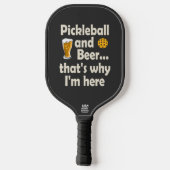 PickleballおもしろいとBeer That I's Here ピックルボールラケット (裏面)