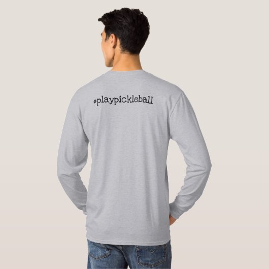 Pickleballおもしろいの質問 Tシャツ (裏面フル)
