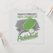 Pickleballおもしろい Today's Forecast 100% Chance カード (正面/裏面インサイチュ)