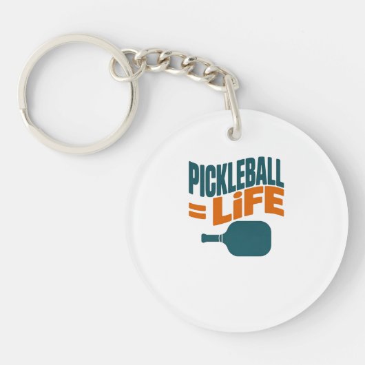 PickleballがLife おもしろい Playerに等しい キーホルダー (正面)