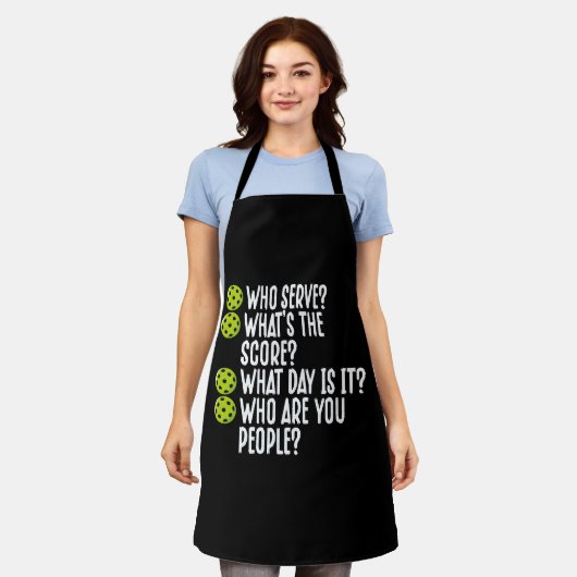 Pickleballについての多くの質問 エプロン (着用した状態)