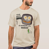 Pickleballのあなたの頭脳 Tシャツ (正面)