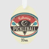 Pickleballのオーナメント-ヴィンテージのデザイン オーナメント (裏面)