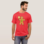 PickleballのクリスマスのTシャツ- Gingerbreadman Tシャツ (正面フル)