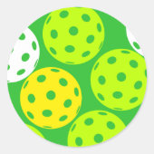 Pickleballのステッカーまたはデカール ラウンドシール (正面)