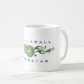 Pickleballのスーパースターのコーヒー・マグ コーヒーマグカップ (正面右)