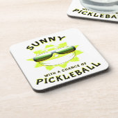 PickleBallのチャンスと晴れ コースター (左側)