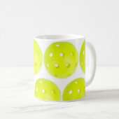 Pickleballのマグの白 コーヒーマグカップ (正面右)