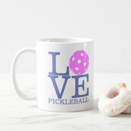 Pickleballのマグ: "愛PICKLEBALL " コーヒーマグカップ