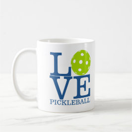 Pickleballのマグ: "愛PICKLEBALL " コーヒーマグカップ