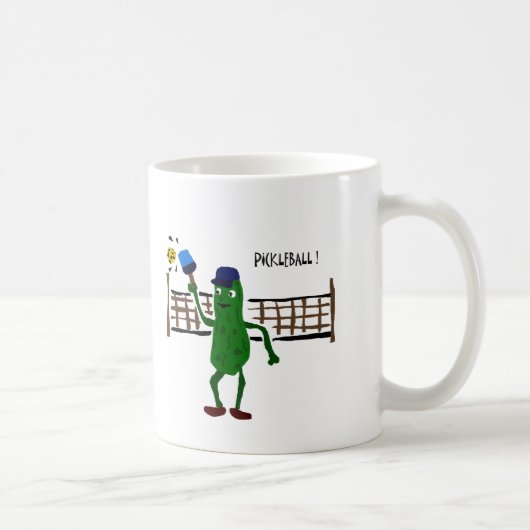 Pickleballの原住民の芸術を遊ぶピクルス コーヒーマグカップ (右)