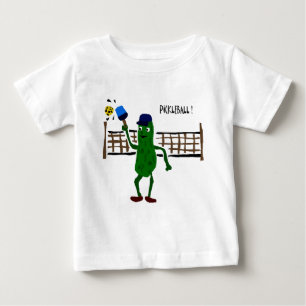 Pickleballの原住民の芸術を遊ぶピクルス ベビーTシャツ