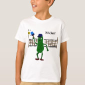 Pickleballの原住民の芸術を遊ぶピクルス Tシャツ (正面)