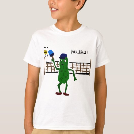 Pickleballの原住民の芸術を遊ぶピクルス Tシャツ (正面)