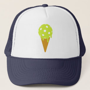 Pickleballの夏のアイスクリームコーンのトラック運転手の帽子 キャップ
