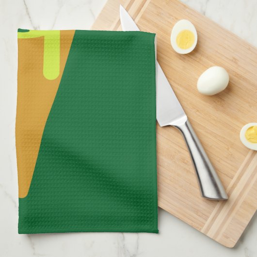 Pickleballの夏のアイスクリームコーンはタオルを遊ばします キッチンタオル (四つ折り)