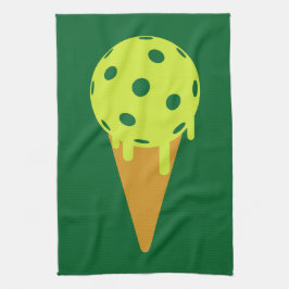 Pickleballの夏のアイスクリームコーンはタオルを遊ばします キッチンタオル