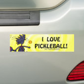 Pickleballの大胆不敵なおもしろい バンパーステッカー (車上)