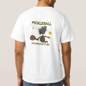 Pickleballの大胆不敵なおもしろい Tシャツ (裏面)